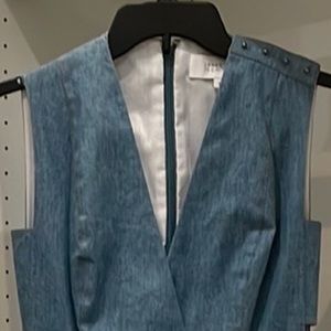 Derek Lam 10 Crosby Sz 4 Denim Jumpsuit with front cutout